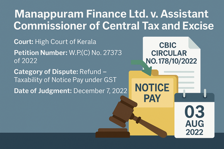GST is not applicable on Notice Pay amount recovered by employer from employee.