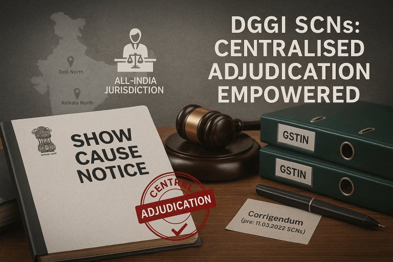 “DGGI SCNs: Centralised Adjudication Empowered”