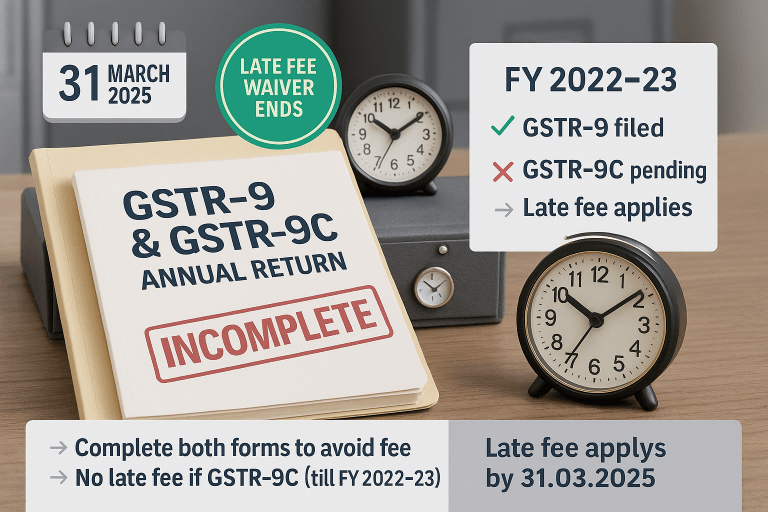 Clarification on applicability of late fee for delay in furnishing of FORM GSTR-9C