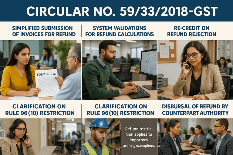 Clarification on refund related issues. Rescinded vide Circular No. 125/44/2019 – GST dated 18.11.2019.