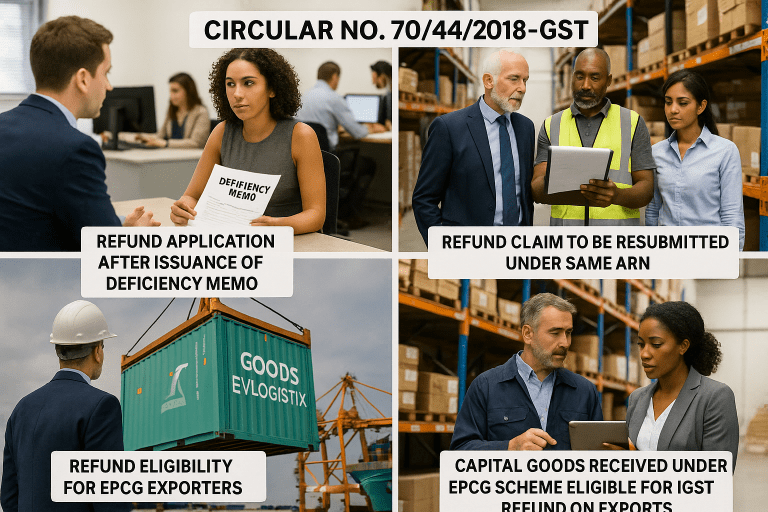 Clarification on certain issues related to refund. Rescinded vide Circular No. 125/44/2019 – GST dated 18.11.2019.