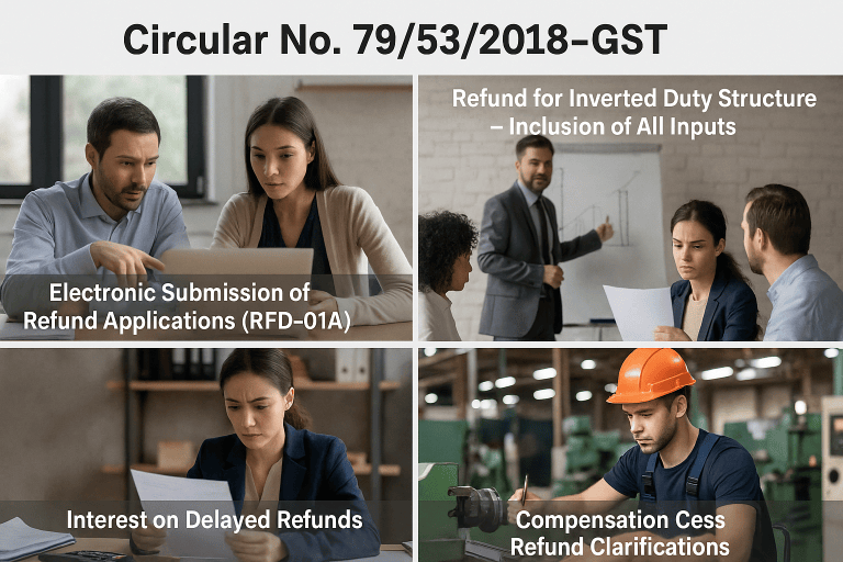 Clarification on refund related issues. Rescinded vide Circular No. 125/44/2019 – GST dated 18.11.2019.
