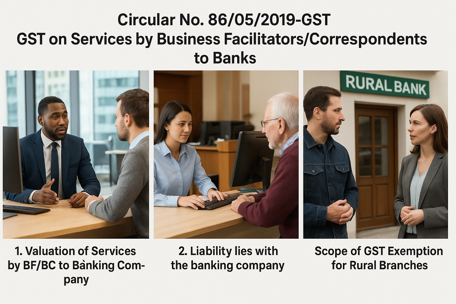 GST on Services of Business Facilitator (BF) or a Business Correspondent (BC) to Banking Company.