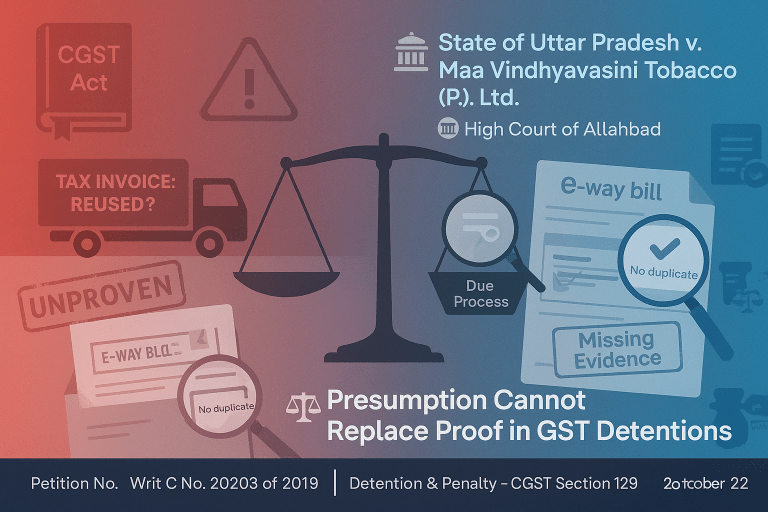 Imposition of tax and penalty under Section 129(3) of the CGST Act, 2017 is not sustainable where taxpayer has not come forward to make payment for provisionally release of detained goods.