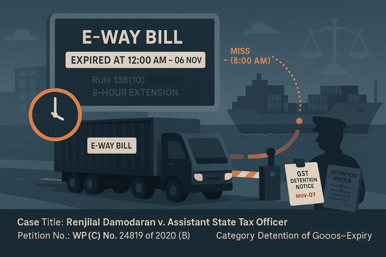 Vehicle and Goods were detained alleging carrying expired e-way bill cannot be released by taking the benefit of multimodal shipment. The same was to be released on furnishing Bank Guarantee.