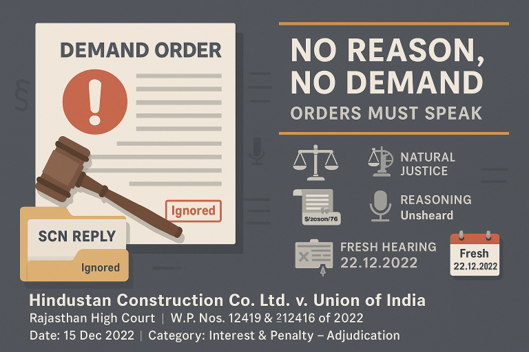 Demand of interest on delayed payments of tax without considering the detailed submission of Noticee is not sustainable.