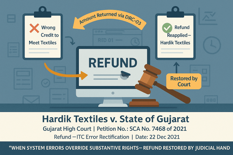 Second Refund Application was rejected for the same refund if there is some error on the part of Assessee.