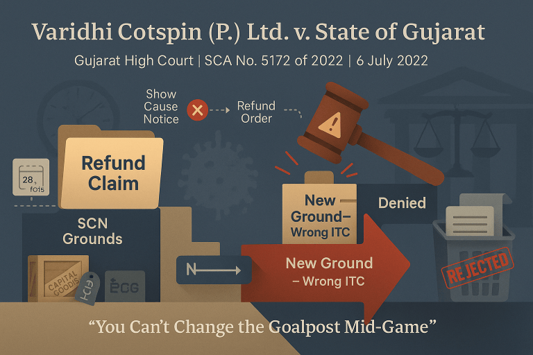 Rejection of Refund on the ground “Wrong ITC Claim”