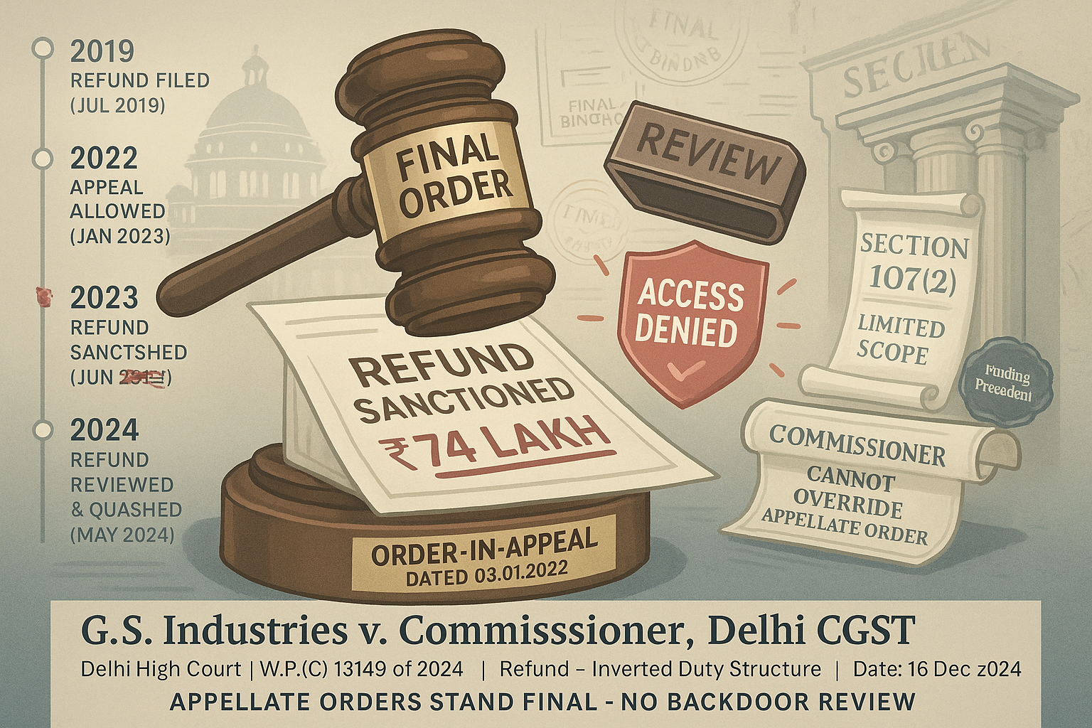 Appellate Authority’s Order Cannot Be Overturned by Commissioner Through Backdoor Review.