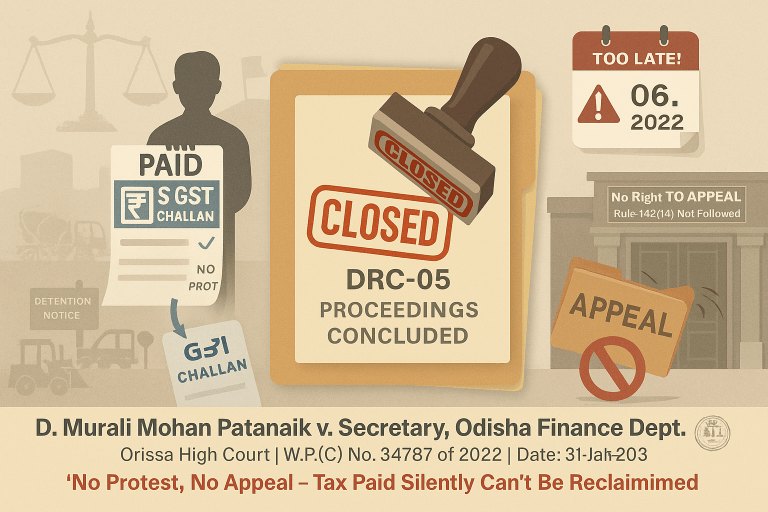Refund is not allowed for deposit made under demand in case where no documents were produced to prove such deposit were made under protest or no submission has been made against such demand in Part-B of GSTR-DRC-01A.