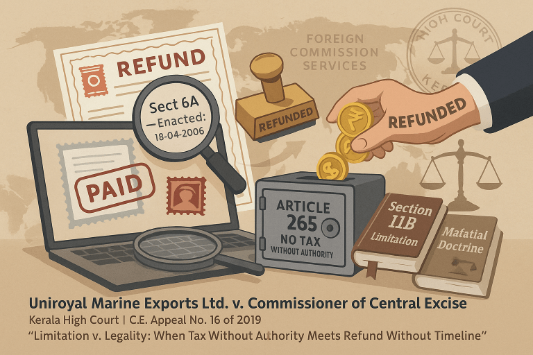Refund of Service Tax on foreign agency commission.