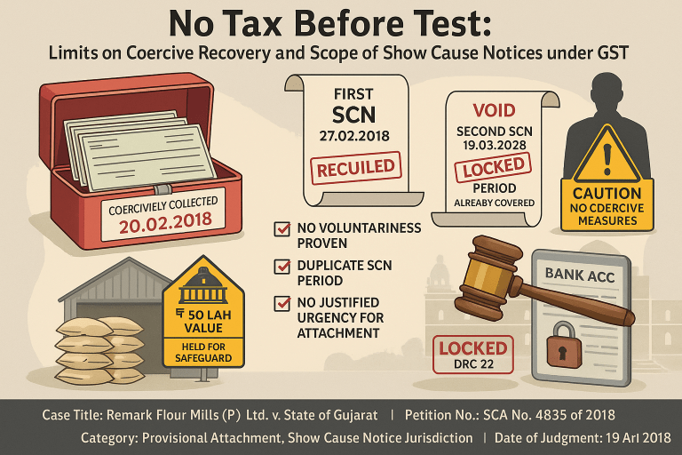 Collection of any amount under threat and coercion before assessing tax liability is not valid.