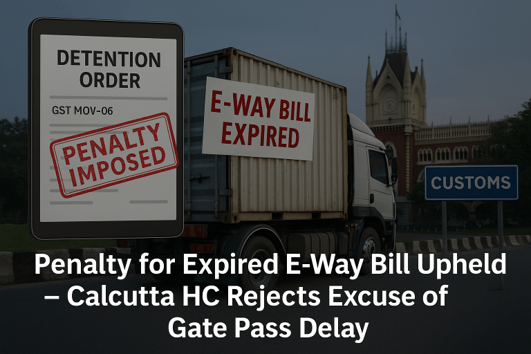 “Penalty for Expired E-Way Bill Upheld – Calcutta HC Rejects Excuse of Gate Pass Delay”
