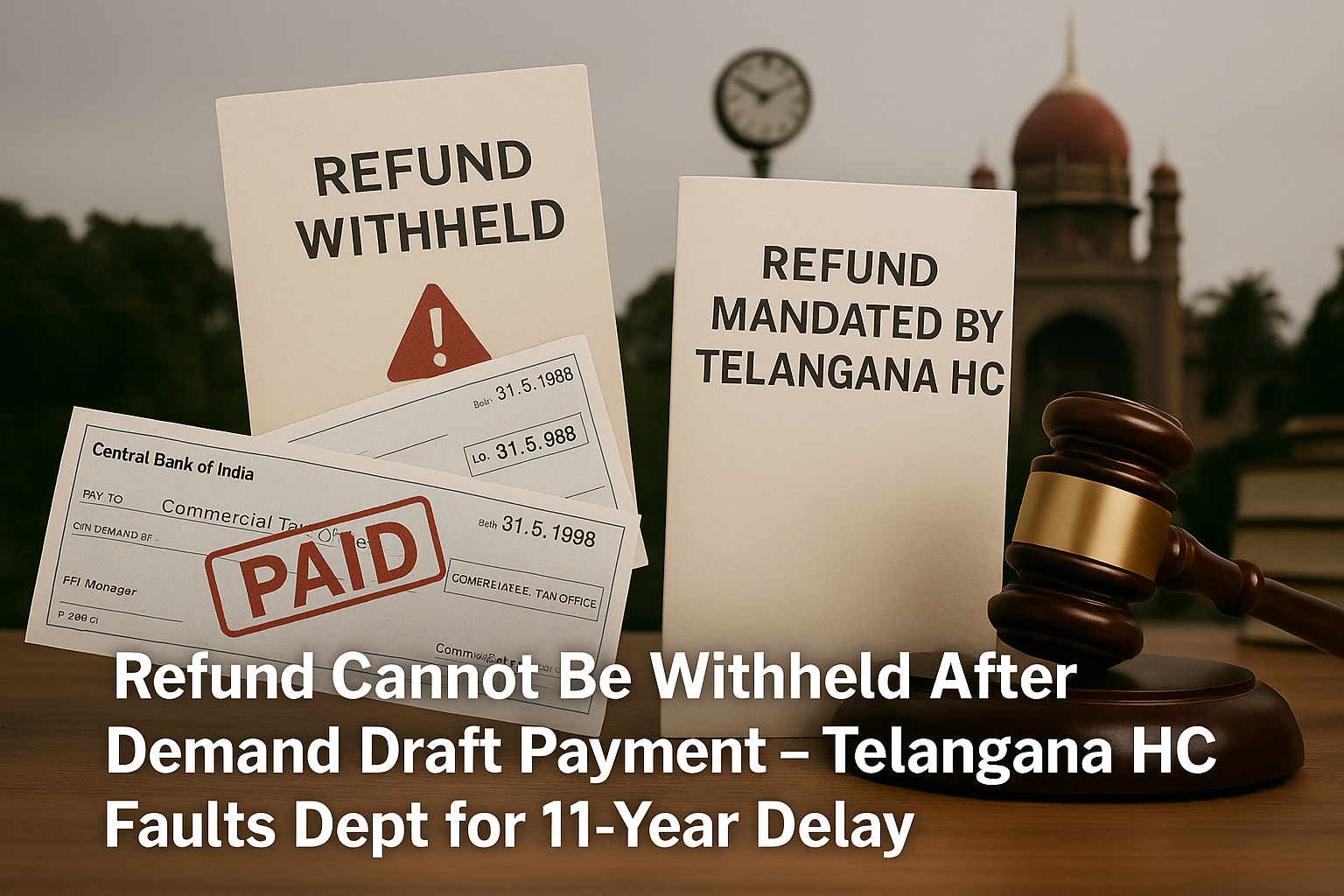 “Refund Cannot Be Withheld After Demand Draft Payment – Telangana HC ...