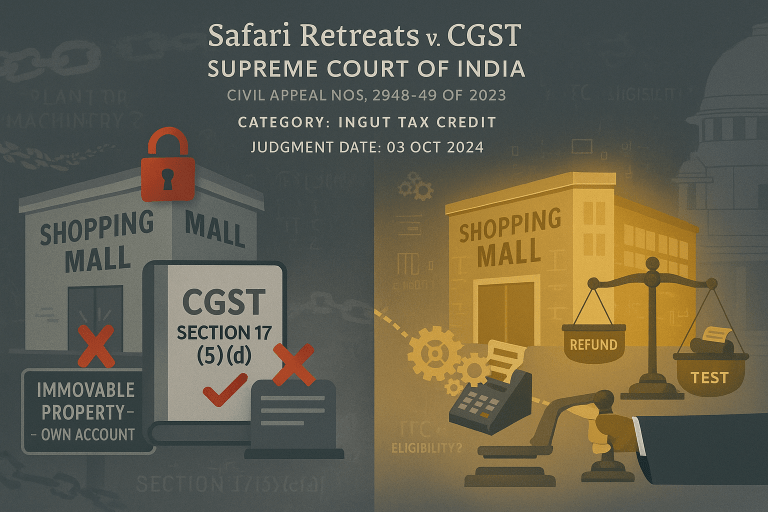 If the assessee is required to pay GST on the rental income arising out of the investment on which he has paid GST, he is required to have the input credit on the GST.