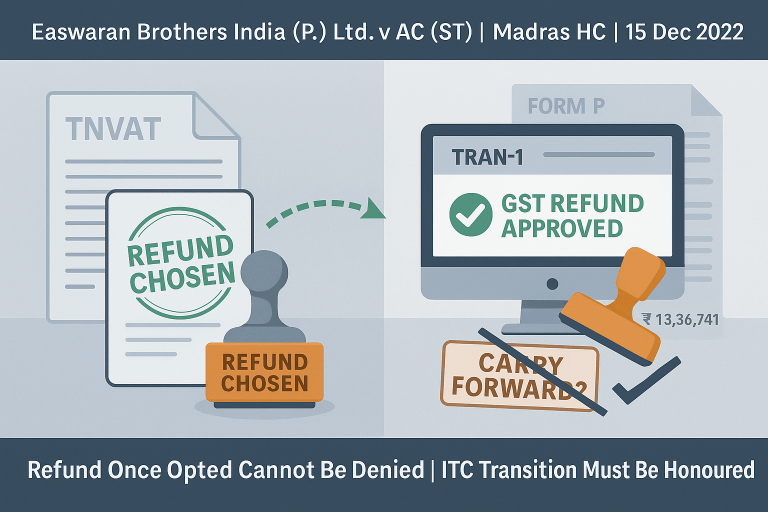 Department cannot compel the Registered person to carry forward the ITC to GST regime.