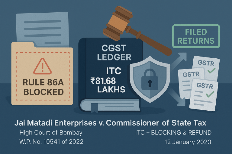 Order passed by Hon’ble Court for unblocking ITC and allowing the petitioner to utilize the credit cannot be reversed when not challenged by the authority.