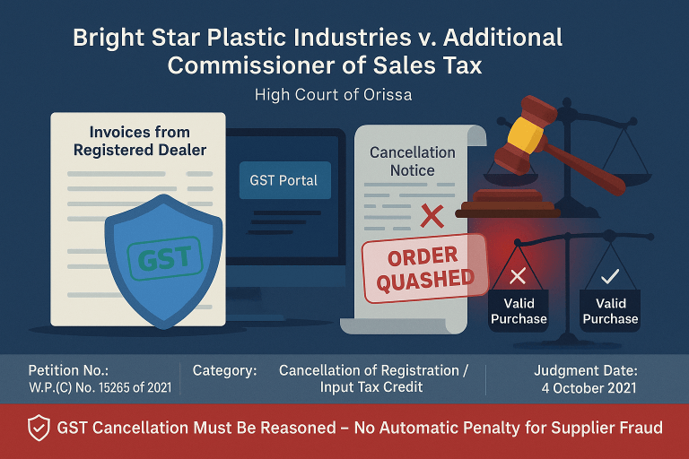 Department cannot cancel the GST registration of buyer for the fraud committed by Seller where it won’t able to prove that such offence was committed with due knowledge.