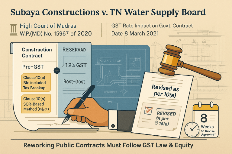 Contract was amended due to change in Tax Regime due to change in tax structure.