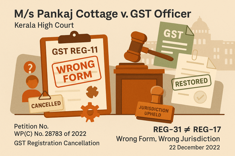 SCN for cancellation of registration issued under wrong GST Form