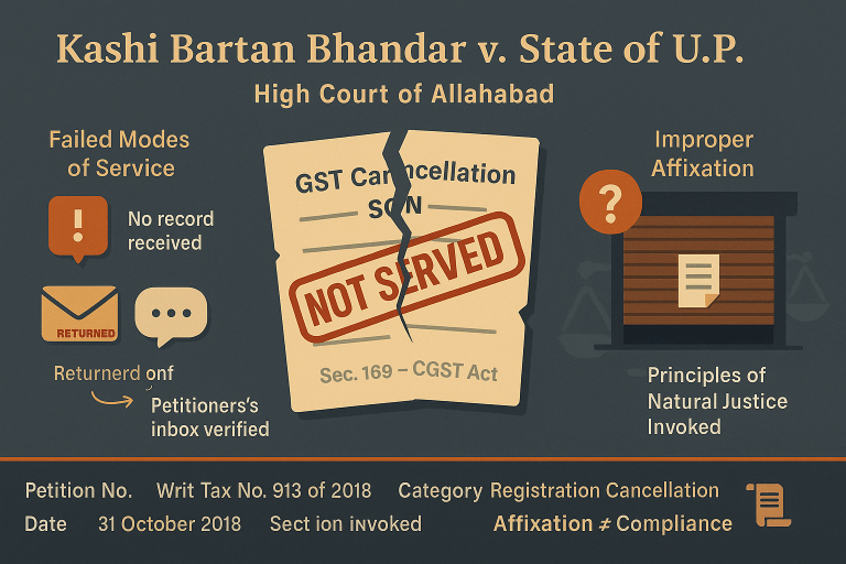GST registration cancelled only on the basis of opinion is bad in law. Show cause notice to be necessarily issued.