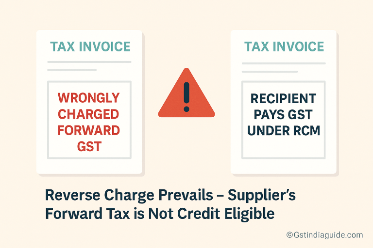 GST Credit Eligibility When Supplier Wrongly Charges Forward Tax Instead of Reverse Charge