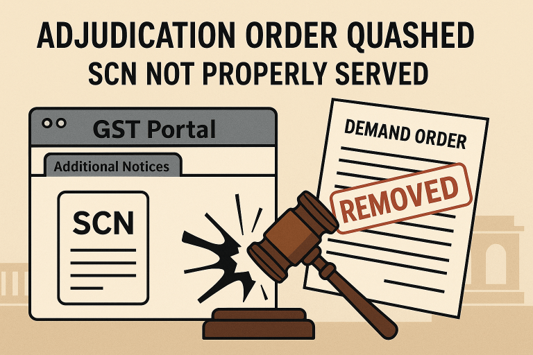 Adjudication Order Set Aside Due to SCN Upload in ‘Additional Notices Tab’