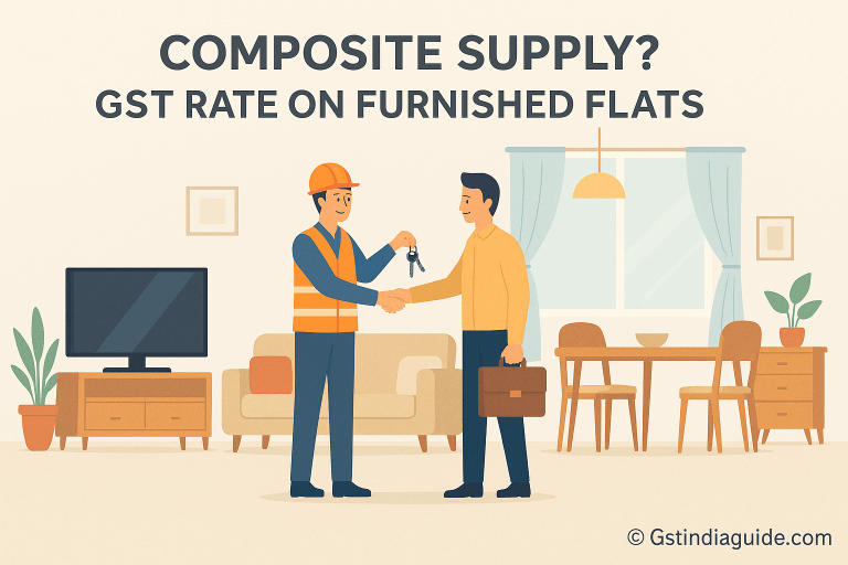 GST Treatment of Furniture, TV & Other Fixtures Supplied by Builder Along with Flat