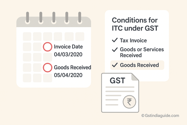 Eligibility of ITC based on Invoice date vs. Goods receipt date under GST
