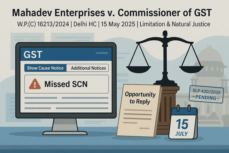 Opportunity Restored for Reply Amidst Pending SC Challenge on GST Limitation Extension