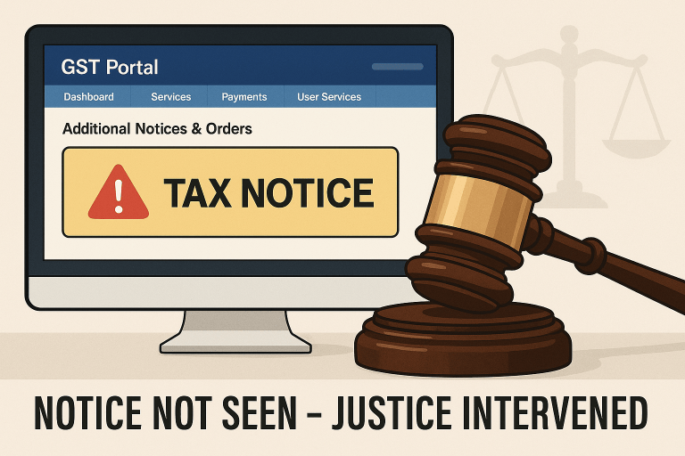 Ex-parte GST Demand Order Set Aside Due to Improper Notice Service