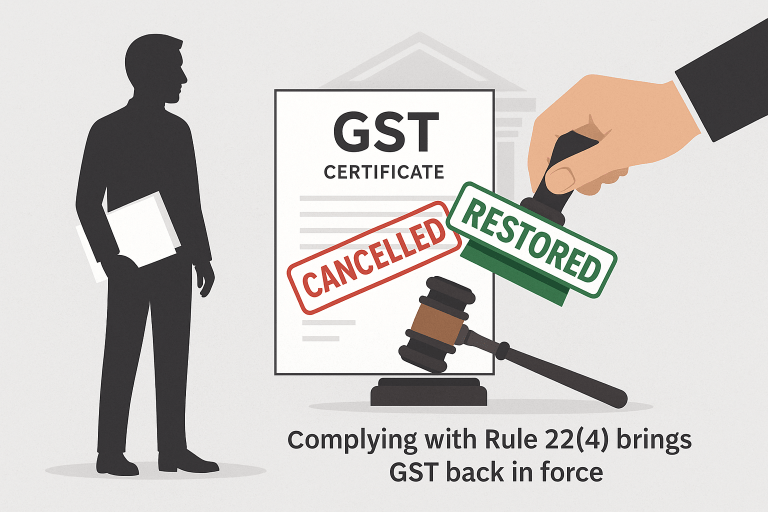 GST Registration Can Be Restored If Pending Returns and Dues Are Cleared