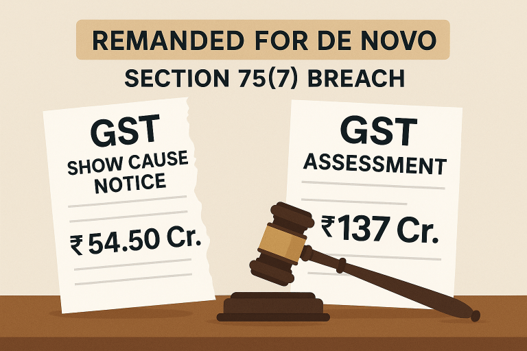 Excess Demand Beyond SCN Set Aside; Matter Remanded for Fresh Adjudication