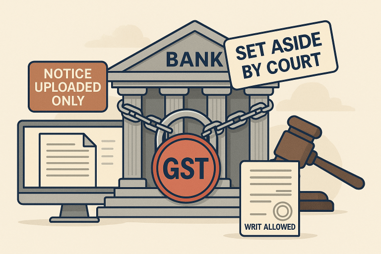 Bank Attachment Set Aside Due to Improper Service of GST Order