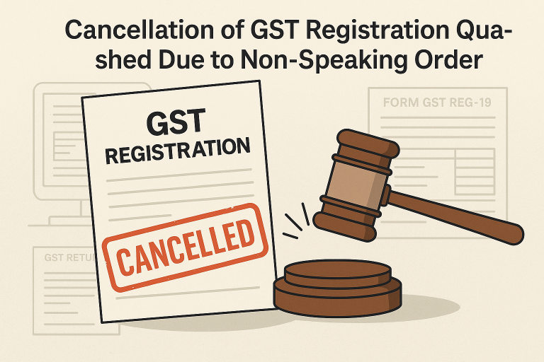 Cancellation of GST Registration Quashed Due to Non-Speaking Order