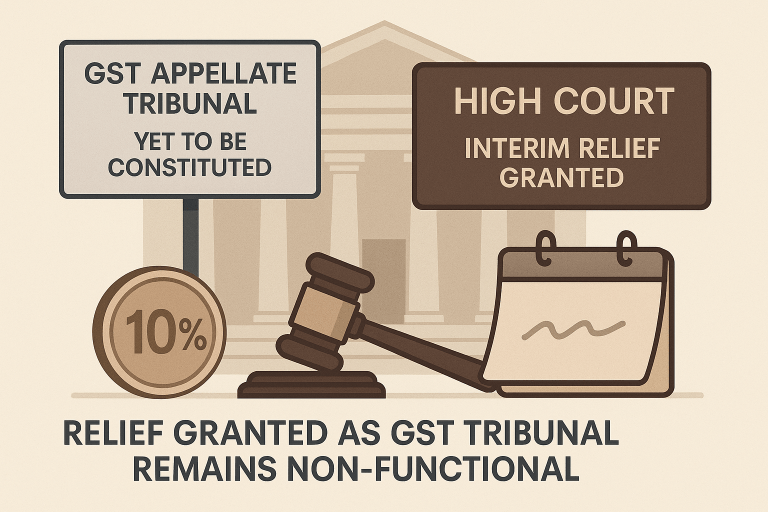 Interim Relief Granted Due to Non-Functionality of GST Tribunal