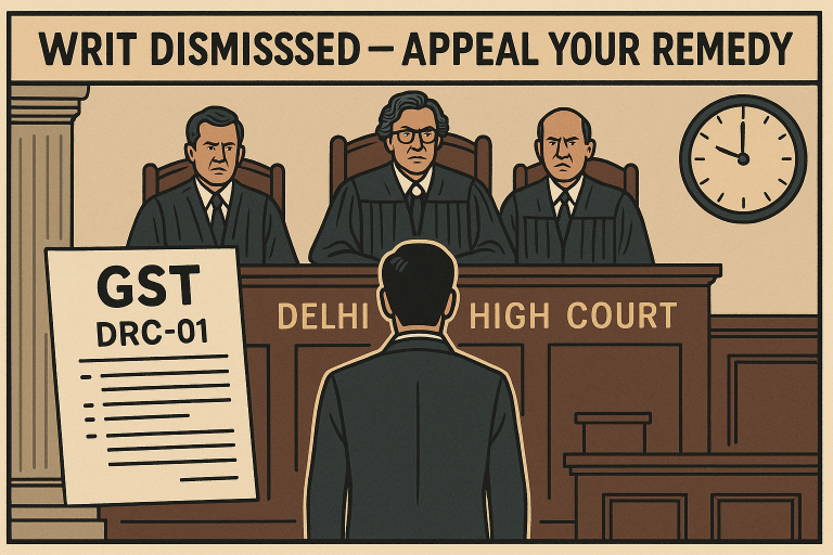 Writ Petition Dismissed as Remedy of Appeal Available under GST Law