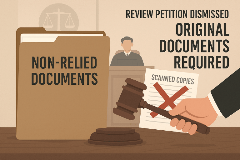Review Petition Dismissed: Original Non-RUDs Must Be Supplied for Fair Adjudication