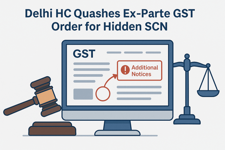SCN and GST Order Quashed for Non-Service via Proper Portal Tab