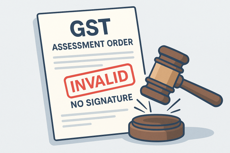 Unsigned Assessment Orders Held Invalid under GST Law
