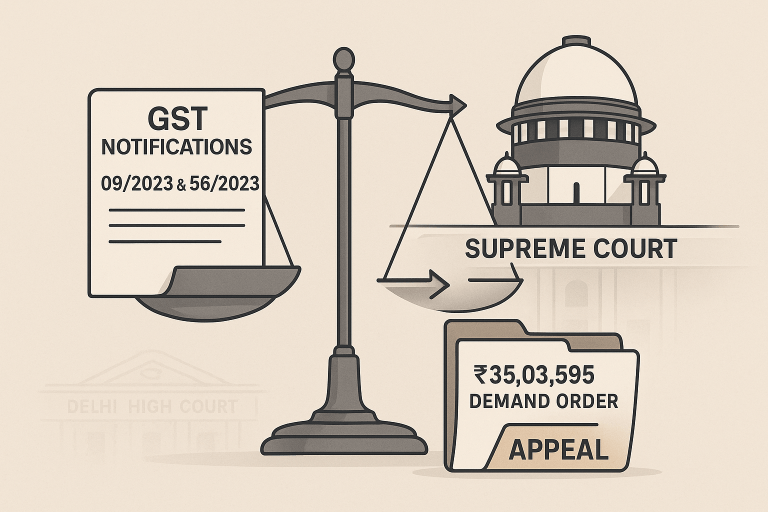 GST Notifications Challenge Deferred to SC; Petitioner Directed to File Appeal