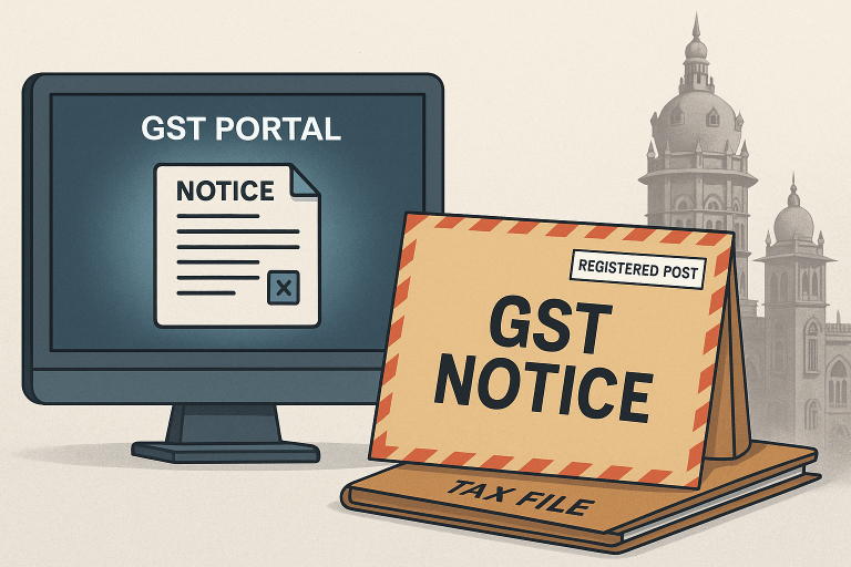 Assessment Order Set Aside Due to Ineffective Service of Notice via GST Portal