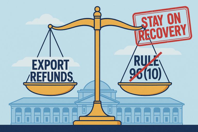 Recovery Stayed on Refund Restriction under Rule 96(10) – Interim Relief