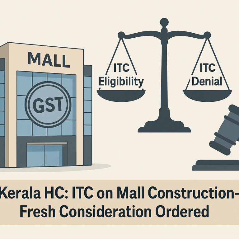ITC Eligibility on Mall Construction Remanded for Fresh Consideration