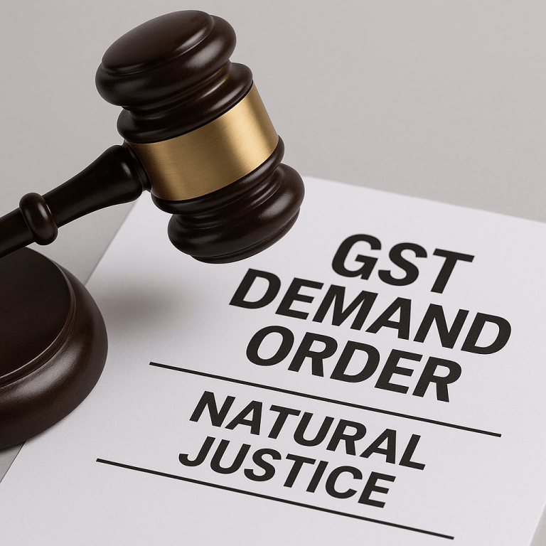 GST demand order quashed as absence of personal hearing was held to be violation of natural justice under Section 73 proceedings