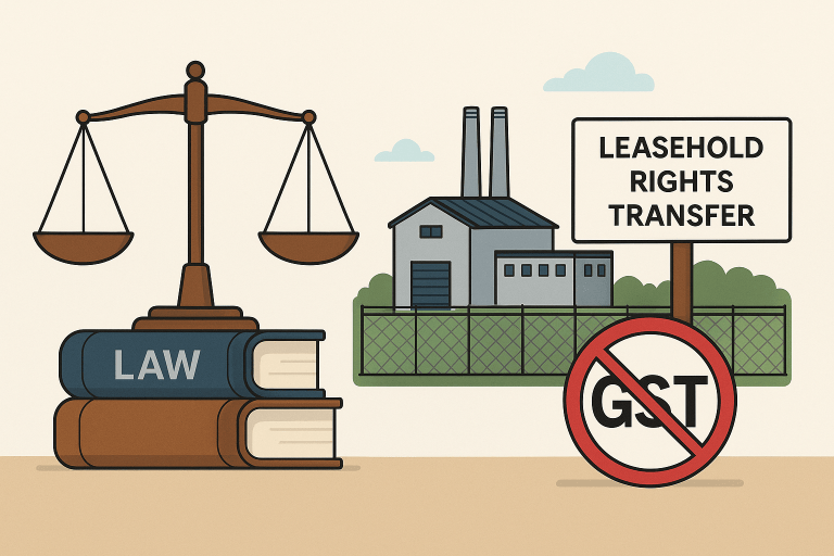 Title: GST Not Applicable on Assignment of Leasehold Rights of Industrial Plots