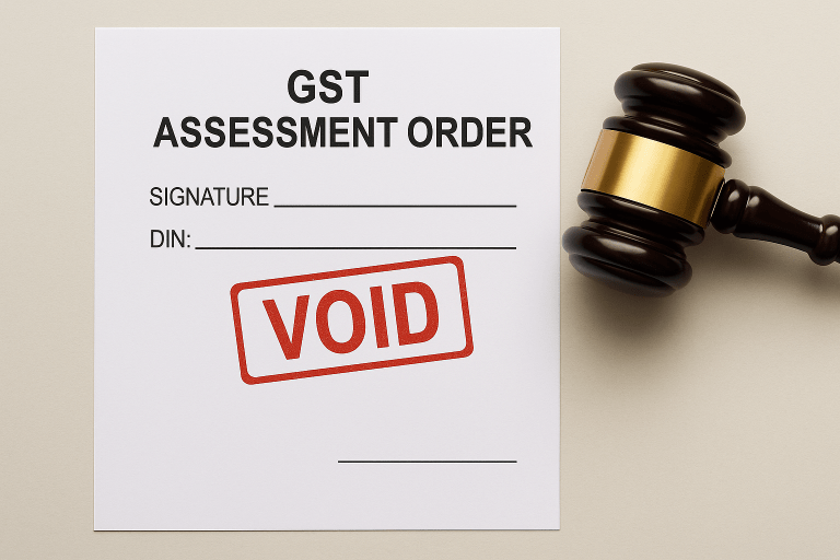 Unsigned and DIN-less GST Assessment Orders Declared Invalid