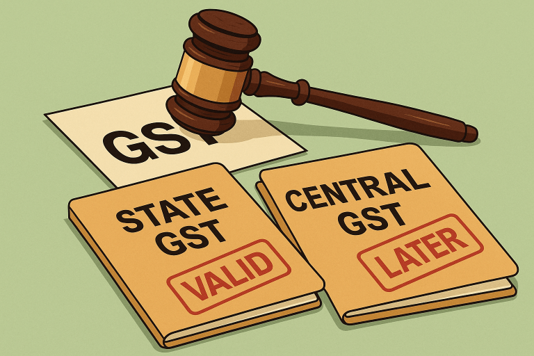 Writ dismissed as State GST order was upheld since central proceedings began later and natural justice was duly followed