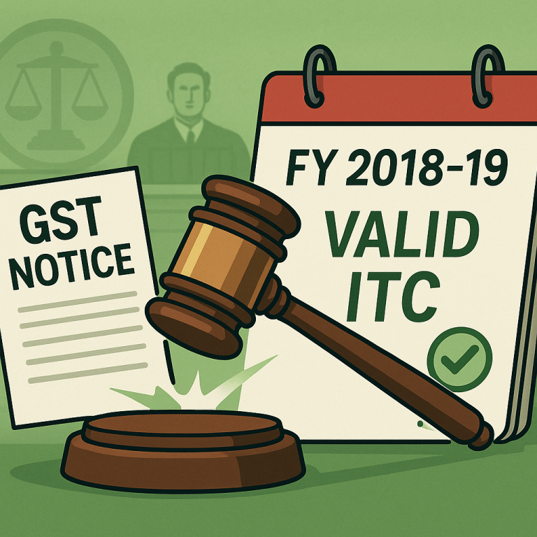 Show-cause notice under Section 73 quashed as retrospective amendment to Section 16 validated ITC claims for FY 2018-19, rendering departmental action redundant