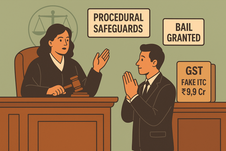 Interim bail granted as GST arrest held procedurally infirm for lack of compliance with CrPC safeguards and non-communication of “reasons to believe”